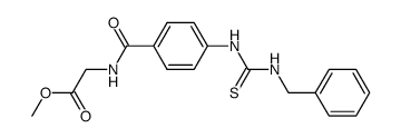 [4-(3-Benzyl-thioureido)-benzoylamino]-acetic acid methyl ester Structure