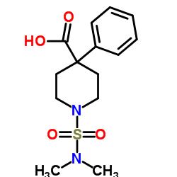 1-(Dimethylsulfamoyl)-4-phenyl-4-piperidinecarboxylic acid Structure