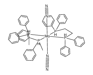 trans-[1,2-bis(diphenylphosphino)ethane]bis(dinitrogen)bis(methyldiphenylphosphine)molybdenum Structure