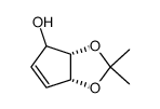 4H-Cyclopenta-1,3-dioxol-4-ol, 3a,6a-dihydro-2,2-dimethyl-, (3aS,6aR)- (9CI) Structure