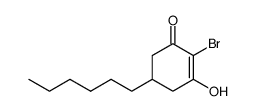 2-bromo-5-hexyl-3-hydroxycyclohex-2-enone结构式