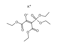 potassium salt of 3-(O,O-diethyl-phosphono)-1,4-diethoxy-1,4-dioxo-2-buten-2-ol结构式