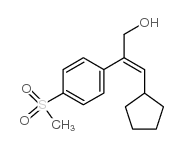 (E)-3-环戊基-2-(4-(甲基磺酰基)苯基)-2-丙烯-1-醇结构式