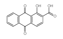 1-hydroxy-9,10-dioxo-anthracene-2-carboxylic acid结构式