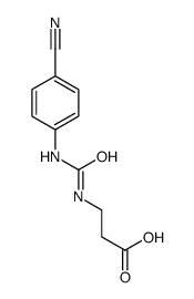 N-(4-cyanophenyl)-N'-(2-carboxyethyl)urea Structure
