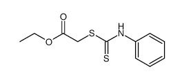 phenylthiocarbamoylsulfanyl-acetic acid ethyl ester Structure
