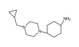 Cyclohexanamine, 4-[4-(cyclopropylmethyl)-1-piperazinyl]-, cis- Structure