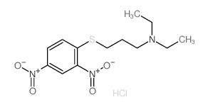1-Propanamine,3-[(2,4-dinitrophenyl)thio]-N,N-diethyl-, hydrochloride (1:1) Structure