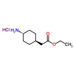反式-2-(4-氨基环己基)乙酸乙酯盐酸盐结构式