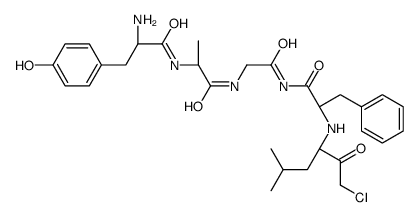 tyrosyl-alanyl-glycyl-phenylalanyl-leucine chloromethyl ketone结构式