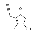 (R)-4-hydroxy-3-methyl-2-(2-propynyl)-2-cyclopenten-1-one结构式
