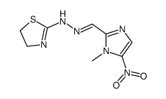 N-[(E)-(1-methyl-5-nitroimidazol-2-yl)methylideneamino]-4,5-dihydro-1,3-thiazol-2-amine结构式