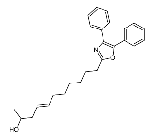 2-(10-hydroxy-7-undecenyl)-4,5-diphenyloxazole结构式