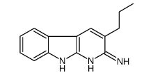 2-氨基-3-丙基-9H-吡啶并(2,3-B)吲哚结构式