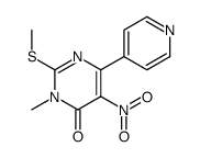 3-methyl-2-methylsulfanyl-5-nitro-6-pyridin-4-ylpyrimidin-4-one Structure