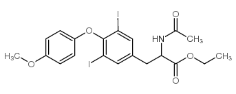3,5-二碘-4-(4-甲氧苯氧基)-N-乙酰-L-苯丙氨酸乙酯结构式