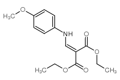2-((4-甲氧基苯基氨基)亚甲基)丙二酸二乙酯结构式