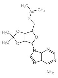 Adenosine,2',3'-O-(1-methylethylidene)-5'-thio-, 5'-(dimethylarsinite) (9CI)结构式