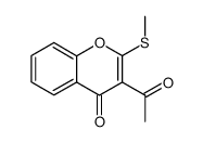 3-Acetyl-2-methylthio-chromon Structure