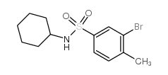 N-环己基-3-溴-4-甲基苯磺酰胺结构式