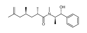 (2S,4S)-N-((1R,2R)-1-hydroxy-1-phenylpropan-2-yl)-N,2,4,6-tetramethylhept-6-enamide结构式