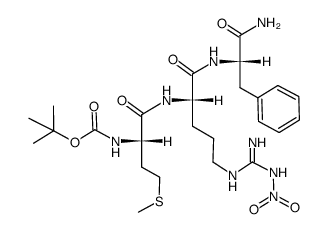N-tert-butoxycarbonyl-L-methionyl-Nγ-nitro-L-arginyl-L-phenylalaninamide Structure