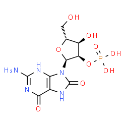 8-oxoguanosine 2'-phosphate结构式