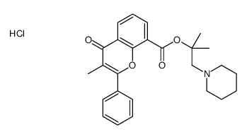 (2-methyl-1-piperidin-1-ylpropan-2-yl) 3-methyl-4-oxo-2-phenylchromene-8-carboxylate,hydrochloride结构式