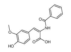 2-(Benzoylamino)-3-(4-hydroxy-3-methoxyphenyl)acrylsaeure结构式