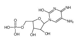 [(2R,3S,4R,5R)-5-(4,5-diamino-2-oxopyrimidin-1-yl)-3,4-dihydroxyoxolan-2-yl]methyl dihydrogen phosphate结构式