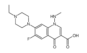 7-(4-Ethyl-1-piperazinyl)-6-fluoro-1,4-dihydro-1-methylamino-4-oxo-3-quinolinecarboxylic acid Structure