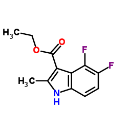 4,5-二氟-2-甲基吲哚-3-甲酸乙酯结构式