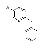 (5-溴嘧啶-2-基)苯胺结构式