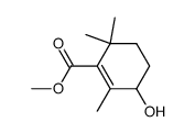 methyl 3-hydroxy-2,6,6-trimethylcyclohex-1-ene-1-carboxylate结构式