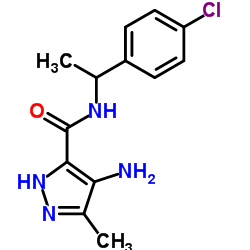 4-Amino-N-[1-(4-chlorophenyl)ethyl]-3-methyl-1H-pyrazole-5-carboxamide结构式