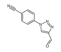 4-(4-formyltriazol-1-yl)benzonitrile Structure