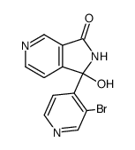 1-(3-bromopyridin-4-yl)-1-hydroxy-1,2-dihydro-3H-pyrrolo[3,4-c]pyridin-3-one结构式