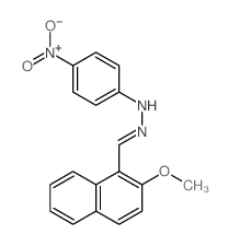 1-Naphthalenecarboxaldehyde,2-methoxy-, 2-(4-nitrophenyl)hydrazone Structure