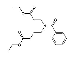 4-[(2-ethoxycarbonyl-ethyl)-benzoyl-amino]-butyric acid ethyl ester结构式