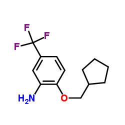 2-(Cyclopentylmethoxy)-5-(trifluoromethyl)aniline结构式