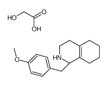 (S)-glycolic acid, compound with (R)-1,2,3,4,5,6,7,8-octahydro-1-[(4-methoxyphenyl)methyl]isoquinoline (1:1) Structure