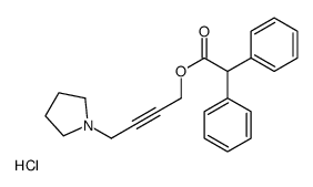 4-pyrrolidin-1-ium-1-ylbut-2-ynyl 2,2-diphenylacetate,chloride Structure