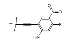 2-(3,3-dimethylbut-1-ynyl)-5-fluoro-4-nitroaniline结构式