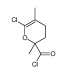 6-chloro-2,5-dimethyl-3,4-dihydropyran-2-carbonyl chloride Structure
