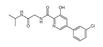 5-(3-Chlorophenyl)-3-hydroxy-pyridine-2-carboxylic acid (isopropylcarbamoyl-methyl)-amide Structure
