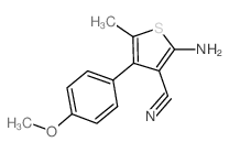 2-Amino-4-(4-methoxyphenyl)-5-methylthiophene-3-carbonitrile Structure