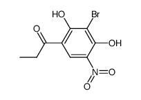 1-(3-bromo-2,4-dihydroxy-5-nitro-phenyl)-propan-1-one Structure