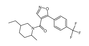 5-Ethyl-2-methyl-1-({5-[4-(trifluoromethyl)phenyl]isoxazol-4-yl}carbonyl)piperidine结构式