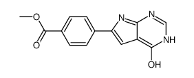 4-(4-氧代-4,7-二氢-3H-吡咯并[2,3-d]嘧啶-6-基)苯甲酸甲酯结构式