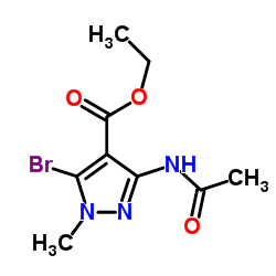 Ethyl 3-acetamido-5-bromo-1-methyl-1H-pyrazole-4-carboxylate Structure